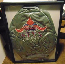 Styx vintage 1981 Embroidered Satin Jacket Large