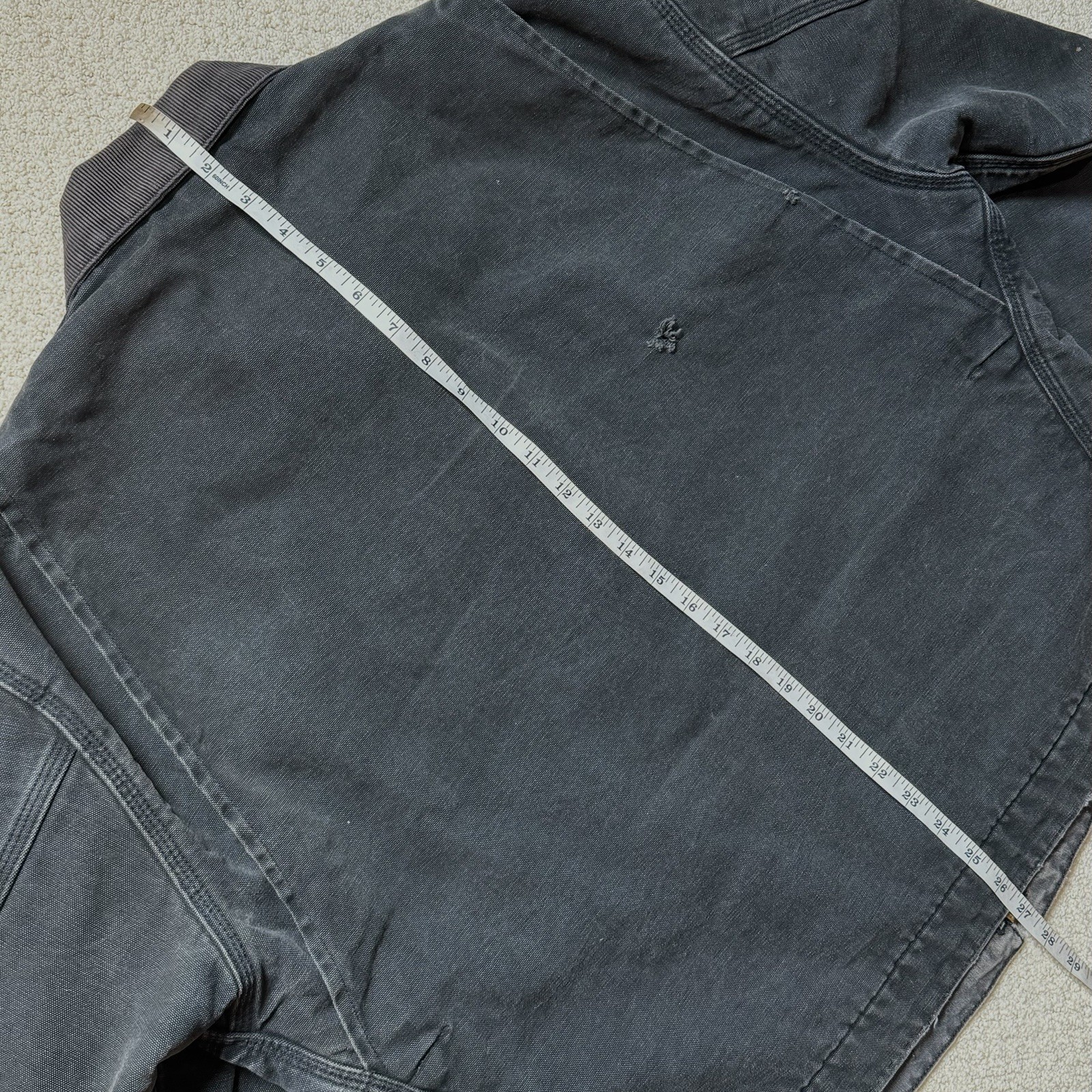 Vintage Carhartt J97 BLK Detroit Jacket Faded Blanket Lined Size 44 Medium J01 thumbnail 16