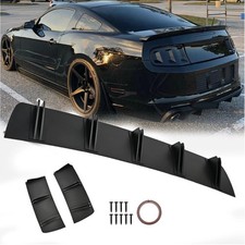 Rear Bumper Lips Diffuser Shark Fins Spoiler Splitter For Ford Mustang 2010-2012 Rear Bumper Lips Diffuser Shark Fins Spoiler Splitter For Ford Mustang 2010-2012