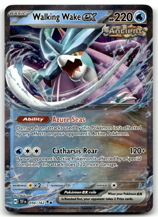 Walking Wake ex 050/162 Double Rare Temporal Forces Pokemon Lightly Played