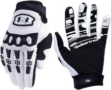 Unisex Gloves Racing Motocross Sports Gloves Touch Recognition Black and White