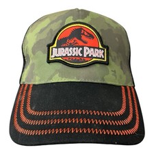 Jurassic Park Classic Snapback Adjustable Trucker Hat Cap Camouflage NWT