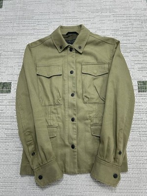 Rag & Bone Jacket Womens 4 Green Cotton Button Up