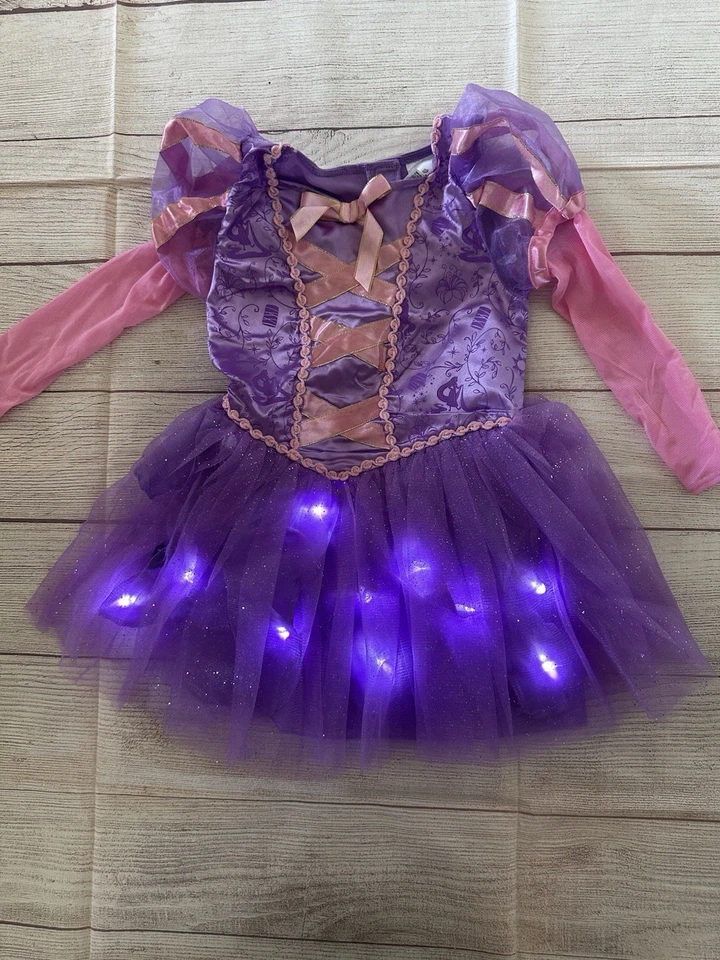 Disney Princesas Rapunzel Vestido Enredado Disfraz Talla 3-4T Foto 3 de 4
