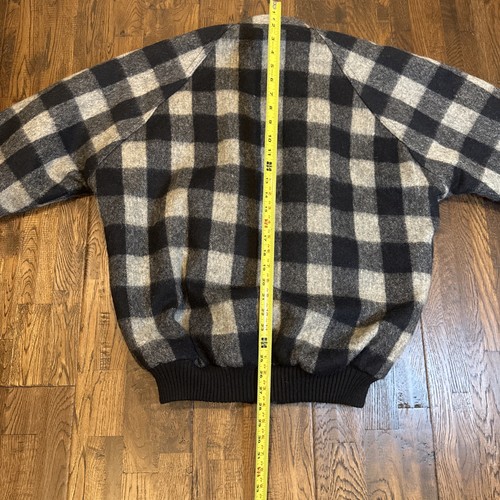 Cappotto Vintage Wilderness Nuova Zelanda -Wanganui Lanifici Lana Bufalo Plaid XL - Foto 6 di 6