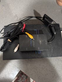 Sony PlayStation 2 PS2 Black Console w/ Multitap, AV Cable & Power Cord AS IS