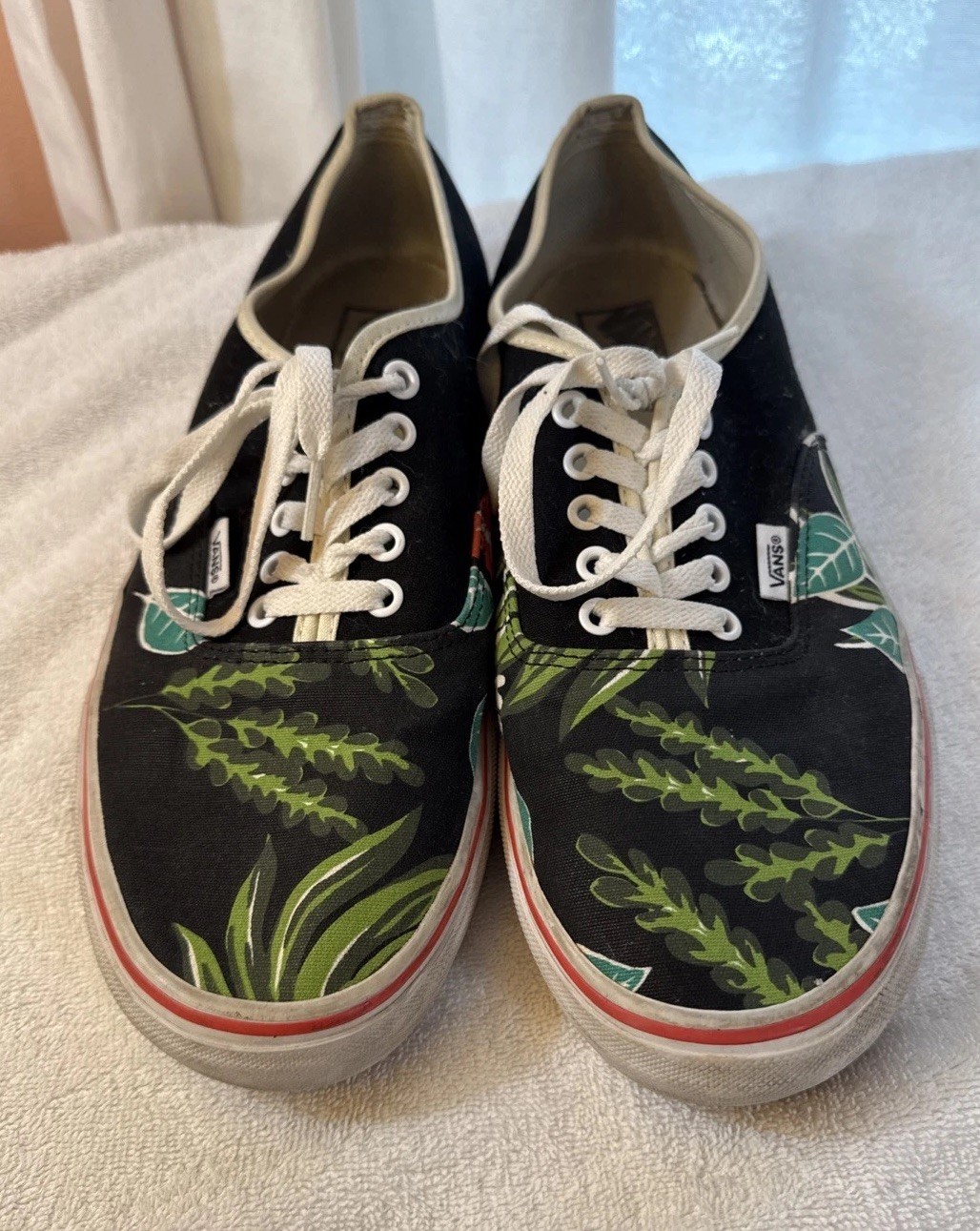 Vans Off The Wall Men’s Tropical Floral Herbaceous Lace Up Canvas Shoes Size 13