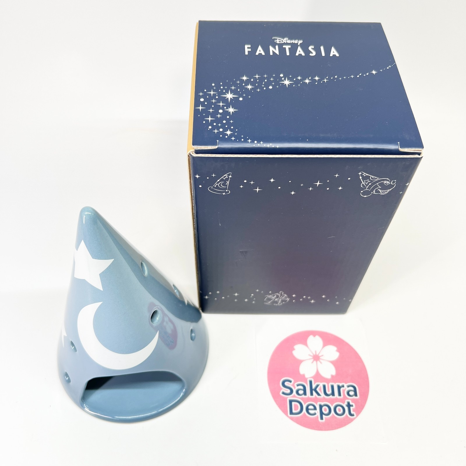 Le Creuset Disney Mickey Sorcerer Hat Candle Stand Stoneware Christmas Gift  New