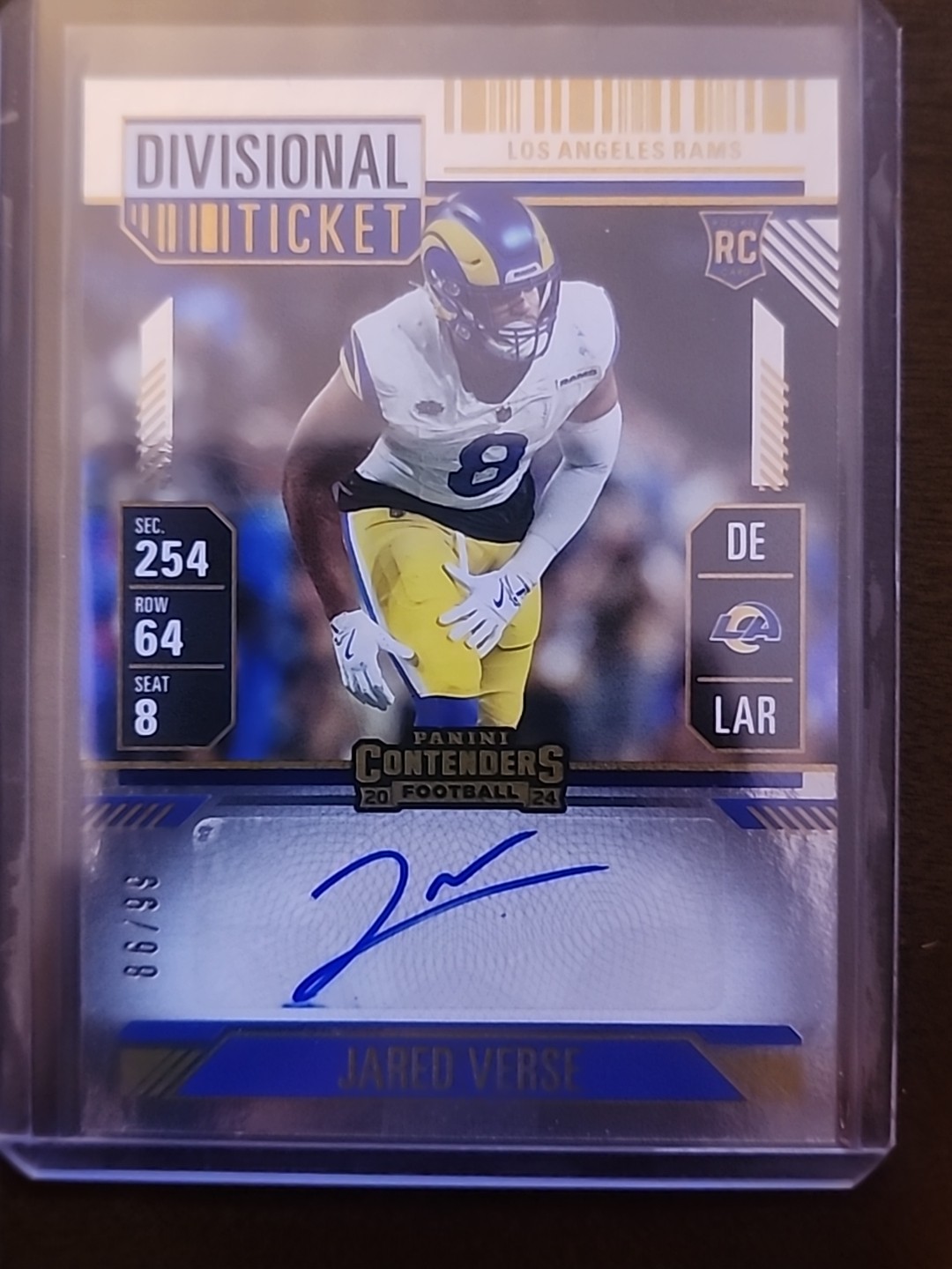 2024 Panini Contenders #147 Jared Verse RC Rookie Divisional Ticket Auto /99