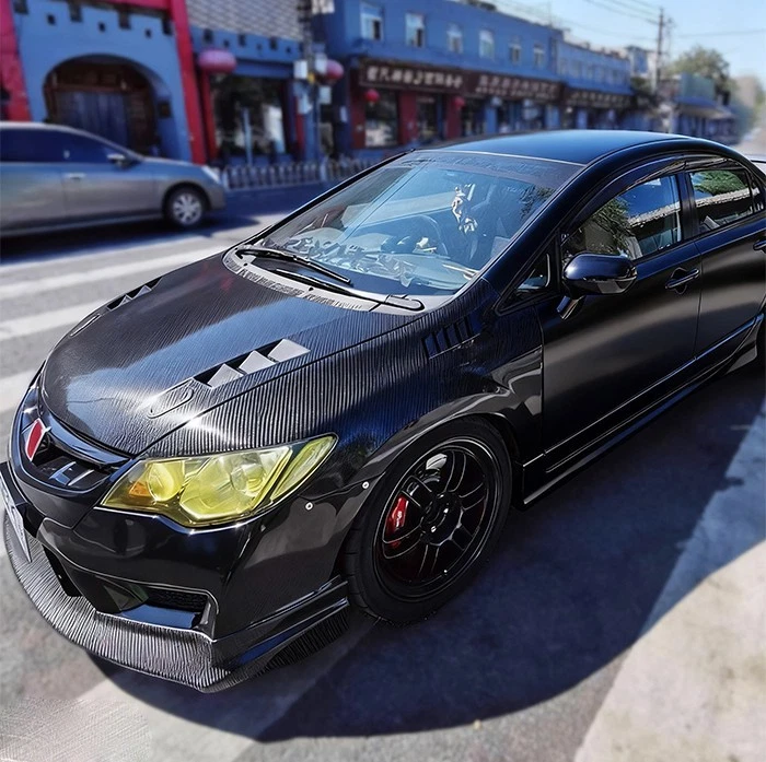 Par de guardabarros delanteros de fibra de carbono ventilados para Honda 06-08 Civic FD2 estilo J2 Foto 2 de 4