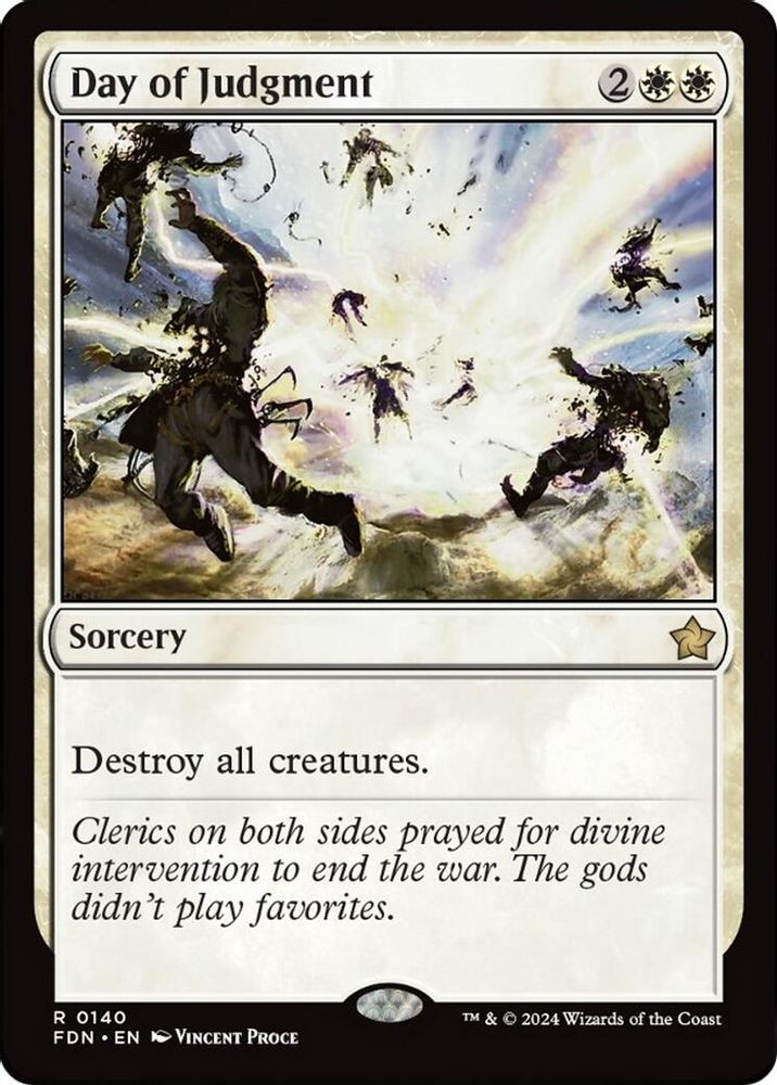 2024 Magic: The Gathering Foundations Day of Judgment (#140, Foil, R, Near Mint)