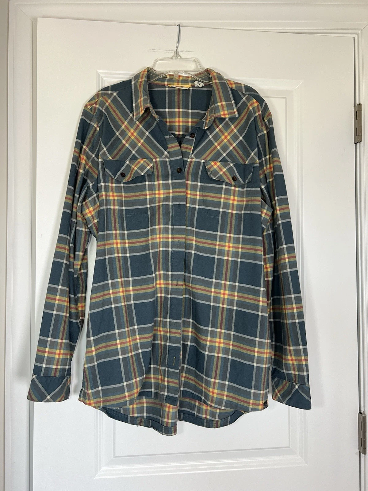 Men’s LL Bean Plaid Flannel Button Down Shirt Large Traditional Outdoors