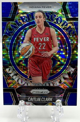 #ad 2025 Panini Prizm WNBA Caitlin Clark Kaleidoscopic Blue Pulsar #96 199 $129.99