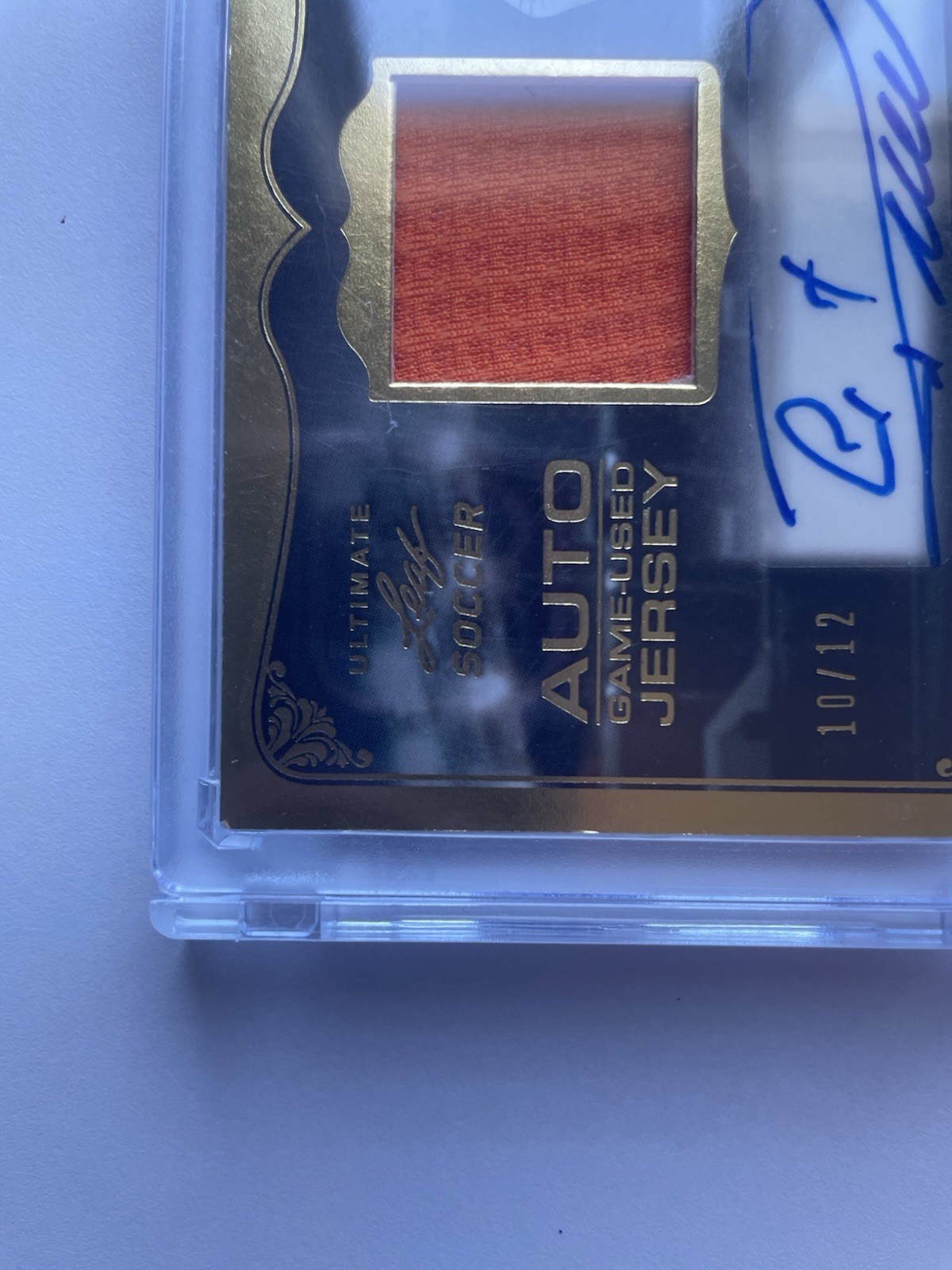 2022 Leaf Ultimate Soccer Cristiano Ronaldo Game Used Jersey Swatch & Auto /12 view 3