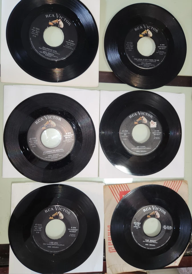 NEIL SEDAKA LOT of 26 different records (45s) from the 1950s, 1960s & 1970s — 第 2/4 张图片