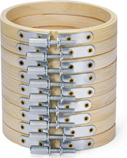 9 Pieces Embroidery Hoops, 3 Inch Small Embroidery Hoop, Bamboo Circle Cross Sti