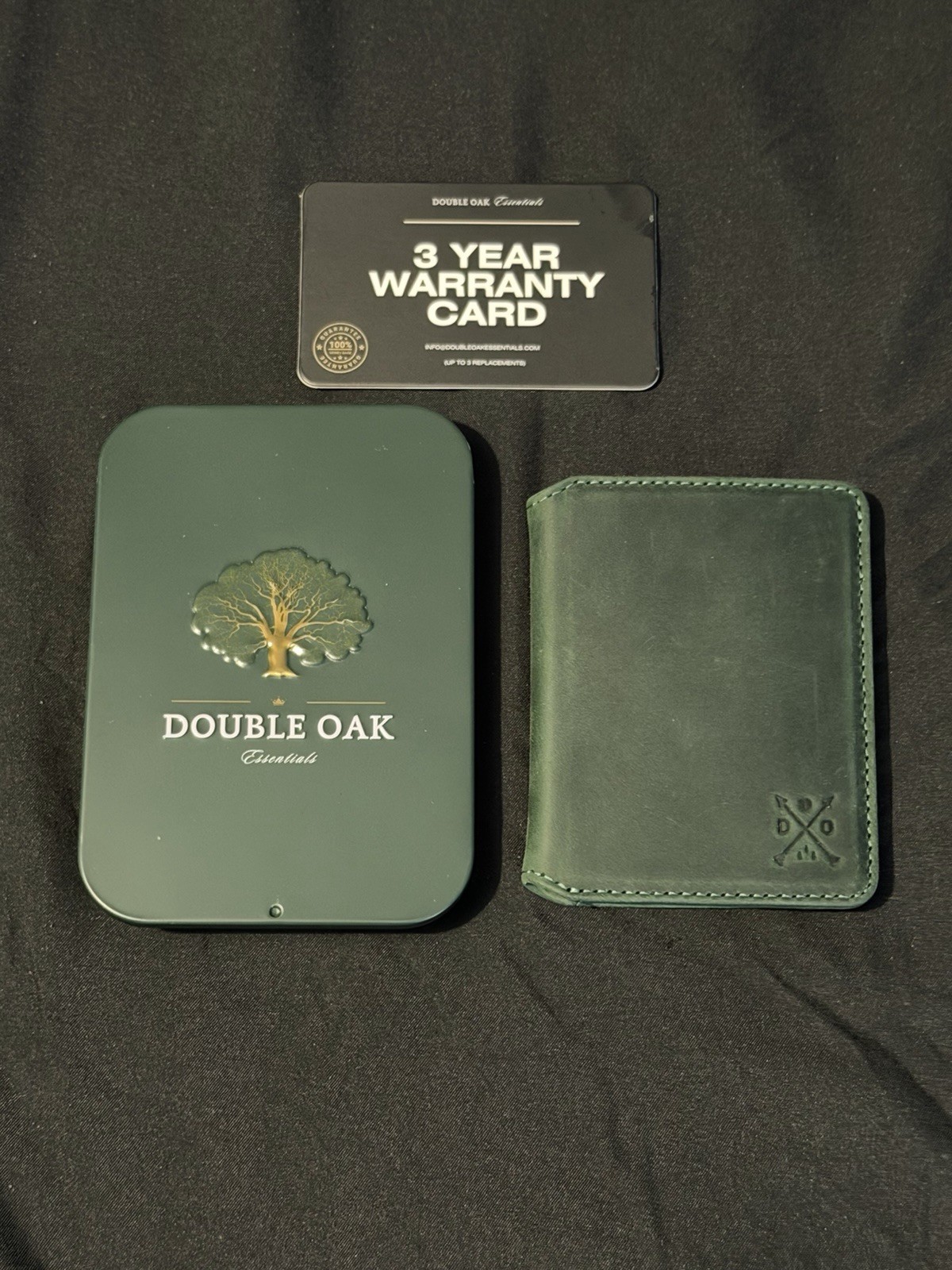 Double Oak Essentials Cloud Wallet Green Leather - image 1