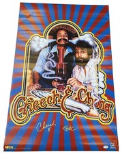 Cheech & Chong Signed Autographed 24x36 Poster ACOA