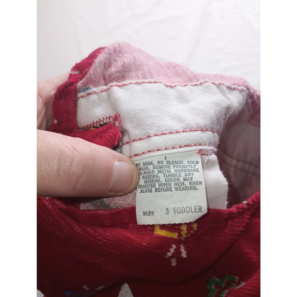 Oshkosh Bgosh Vestbak Babero Mono Vehículos Rojo Pana De Colección Talla 3T Foto 4 de 4