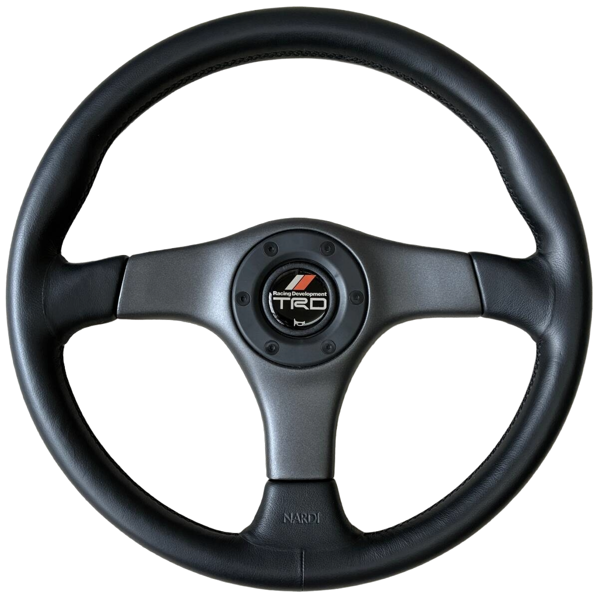 NARDI GARA 3 Type 4 365mm Steering Wheel Black Leather w/ TRD Horn