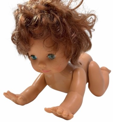 WORKS! Vintage 1991 Little Oopsie Daisy Doll Irwin/Tyco Crawling Cries Red Hair