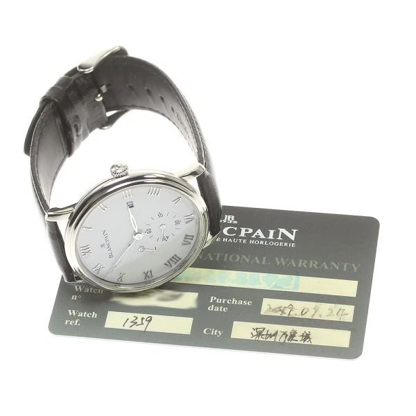 Blancpain — Blancpain Villeret Ultraplate 6606-1127-55B 40mm SS White Dial Watch #C2865