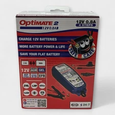 Tecmate OptiMate 2 4-Step 12V 0.8A Sealed Battery Charger Maintainer