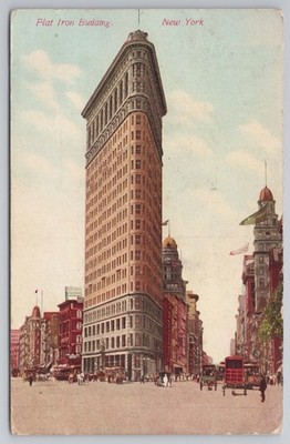 New York City USA Postkarte Flat Iron Fuller Gebäude um 1910 Bosselman Pub
