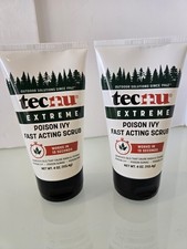 TECNU EXTREME Medicated POISON IVY OAK Fast Acting SCRUB 4oz Each 2pks