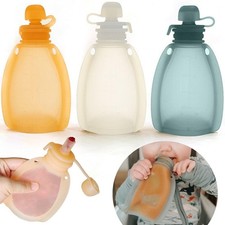 Reusable Silicone Food Pouch for Baby and Toddlers, Squeezable Pouch, Squeeze...