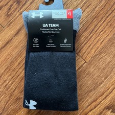 Under Armour UA Team Cushioned Over The Calf Athletic Socks Yth 13.5-4.5