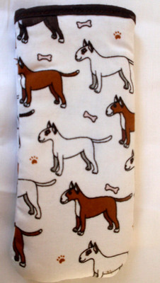 ENGLISH BULLTERRIERS - BRILLENETUI - Baumwolle -