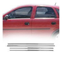 Fensterleisten Zierleisten FüR Opel Corsa C 2000-2006 Edelstahl Chrom 4Tlg