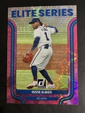 2022 Donruss ES-12 Ozzie Albies Elite Series Pink Fireworks