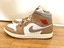 NIKE AIR JORDAN 1 MID UNISEX red  white grey /  EUR 44,5 wie neu