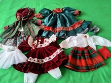 Bundle Vintage porcelain dolls dresses, outfits.Pre-owned.