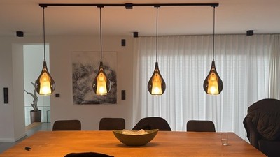 Pendelleuchte Zoe Titanium von Cangini & Tucci auf Schiene