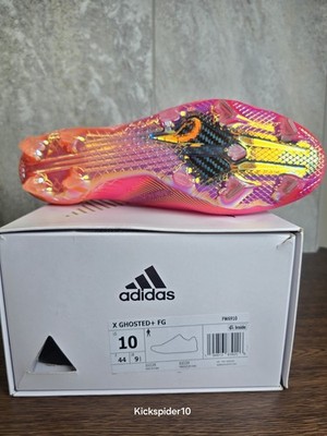 Adidas X Ghosted+ FG Soccer Cleats Men's Sz 10 Shock Pink Orange