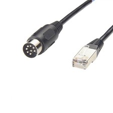1 Meter RJ45 Male Straight To 8 Pin Din Male Cable Connector Extension Cord