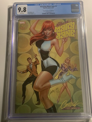 #ad Amazing Mary Jane # 1 CGC 9.8 J SCOTT CAMPBELL Limited Edition Variant E $99.99
