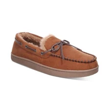 Club Room Mens Moccasin Slippers Tan  Small  6 to 7