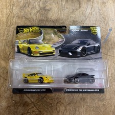 HOT WHEELS Premium Car Culture 2 Pack Porsche 993 GT2 / Porsche 718 Cayman GT4