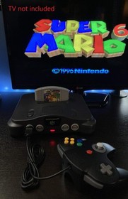 Nintendo 64 N64 Console + Super Mario 64+Controller+Cords