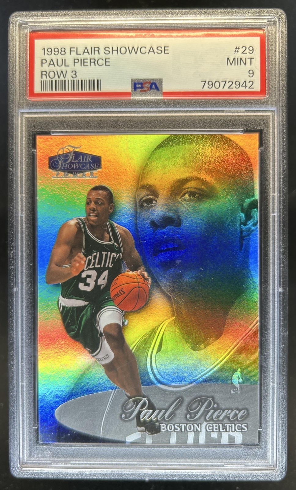 1998-99 Fleer Flair Showcase Paul Pierce Rookie Row 3 RC #29 Celtics PSA 9
