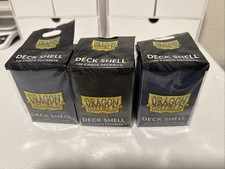 Pre-owned Never Openes dragon shield deck shell 3 Count Black Dark Blue
