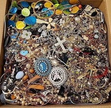 Jewelry Lot 3 Pounds Untested Huge Lot VTG to New Junk  Wear Resell Tangled In