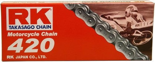 RK Racing Chain M420-98 (420 Series) 98-Links Standard Non O-Ring with... - 第 1/1 張圖片