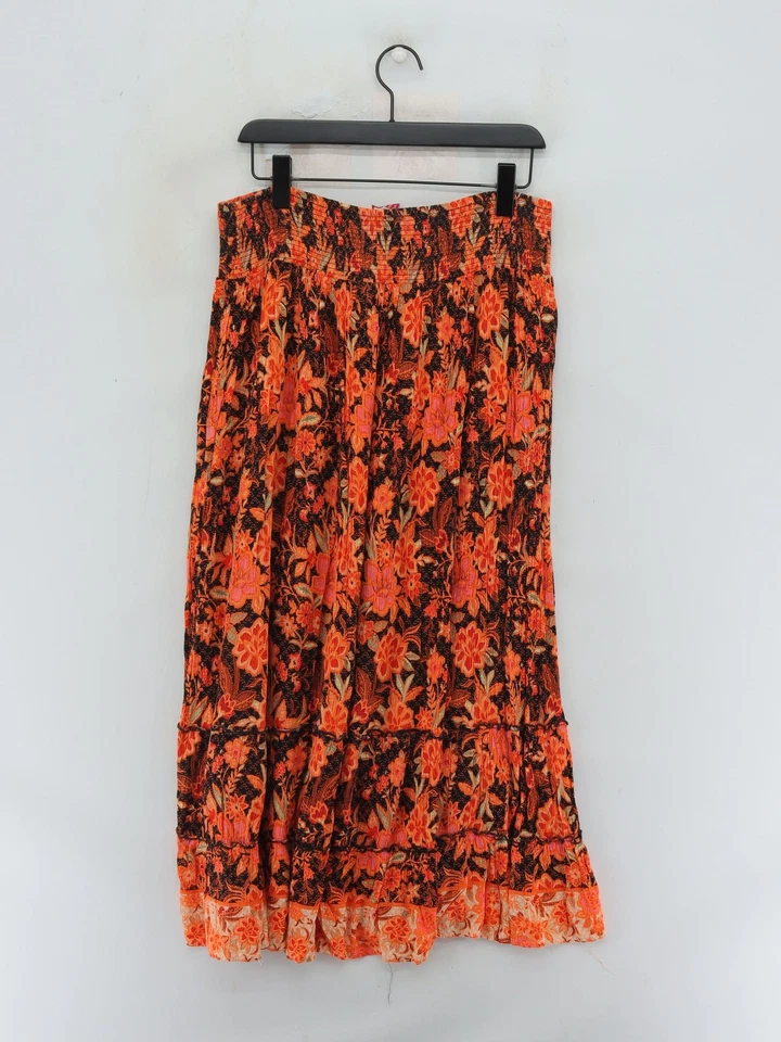 Maxi Falda para Mujer Joe Browns UK 12 Multi Floral Algodón con Viscosa Larga Maxi Foto 2 de 4