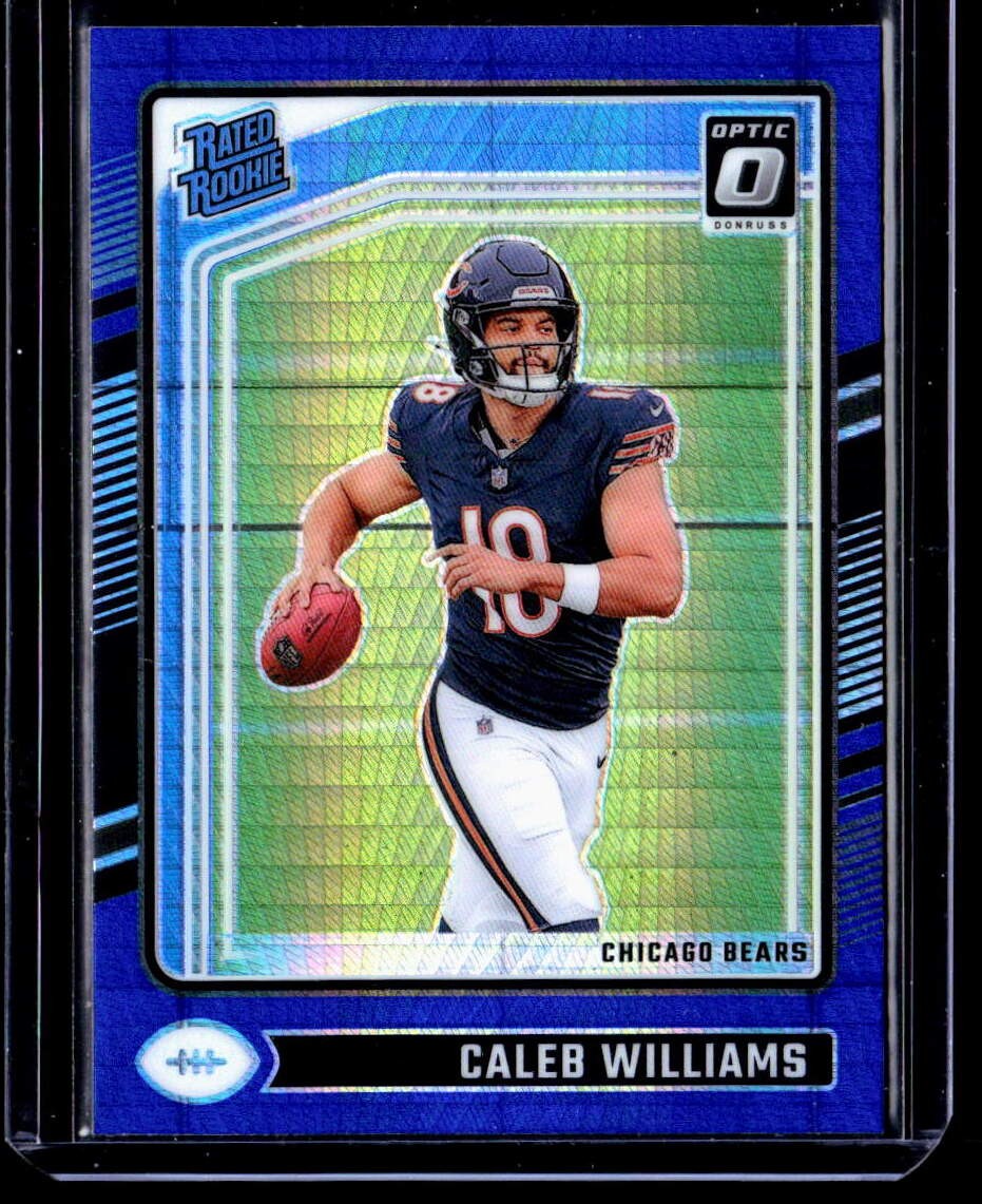 2024 Donruss Optic Blue Hyper Rated Rookie Caleb Williams Chicago Bears #201