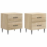Nachttisch Set 2 StüCk Sonoma Eiche BHT 43X34,5X47,5 Cm Holzwerkstoff